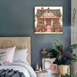 5D Diamond Painting Kits for Adults, Book Store Diamond Art Painting Kits for Beginner, DIY Full Round Drill Diamond Dots Gem Craft for Adults for Home Wall Decor13.8x13.8 inch GEMFAMILY