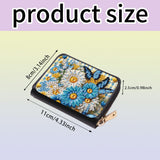 yzARTche Diamond Art Painting Credit Card Wallet, RFID Blocking DIY Gem Art PU Leather Zipper Card Holder Wallet for Women-05-Flower Butterfly yzARTche