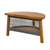 NCKMYB Curved Outdoor Sofa Round Patio Furniture for 6 Persons, 2 Half Moon Outdoor Conversation Set with Coffee Table for Garden Backyard Terrace, Beige NCKMYB