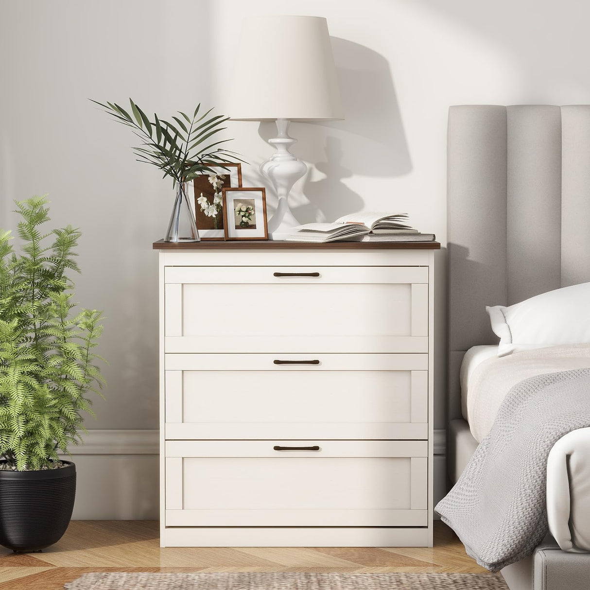 small white bedroom dresser LTMEUTY 3 Drawer Dresser for Bedroom, White Dresser Chest of Drawers, –  WoodArtSupply