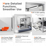 3D Printer Enclosure for Bambu Lab A1 Mini, Clear Acrylic Bambu A1 Mini Printer Dust Cover with LED Light,Dustproof Tent Constant Temperature Protective Cover Box(470×470×470mm) YOOPAI