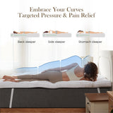 Decroom 3 Inch Memory Foam Mattress Topper Queen Size for Back Pain Relief, Thicked Down Alternative-Lined Mattress Pad，Filled with Breathable & Soft Memory Foam Pillow Top, 80x60x3 Inch Decroom