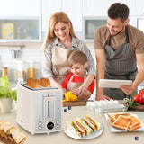 SEEDEEM Toaster 2 Slice, Bread Toaster with LCD Display, 7 Shade Settings, 1.４'' Extra Wide Slots Toaster with Cancel, Bagel, Defrost, Reheat Functions, Removable Crumb Tray, 900W, Cream White SEEDEEM