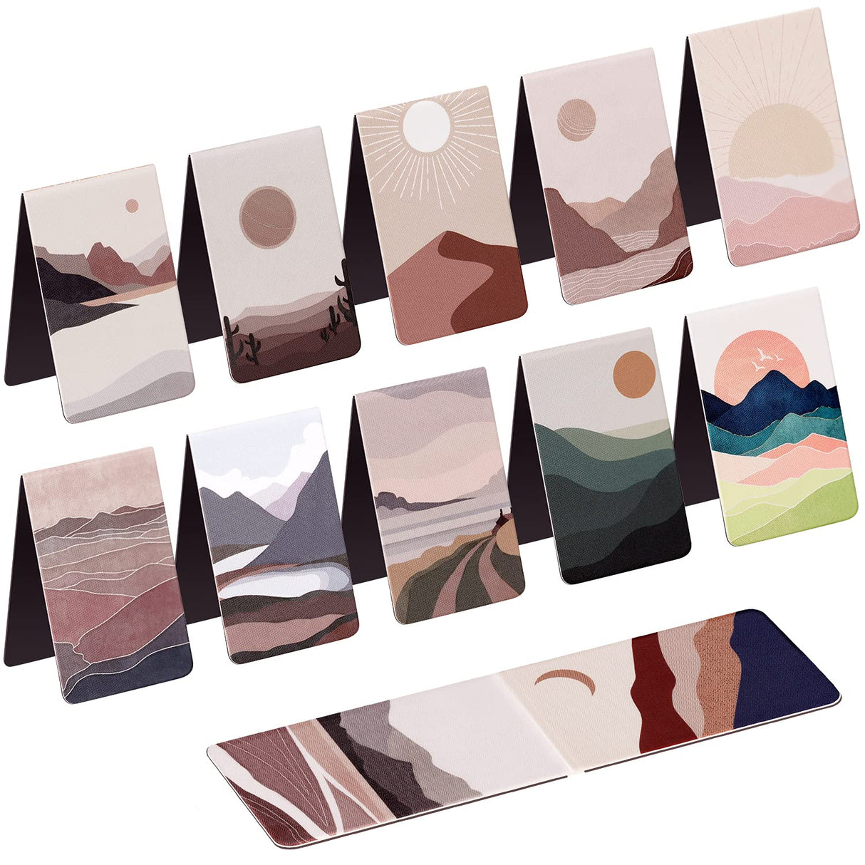 UpUDo 12 Pack Magnetic Bookmark, Book Marker Clip for Teachers, Students, Book Lovers, Printing on 2 Side UpUDo