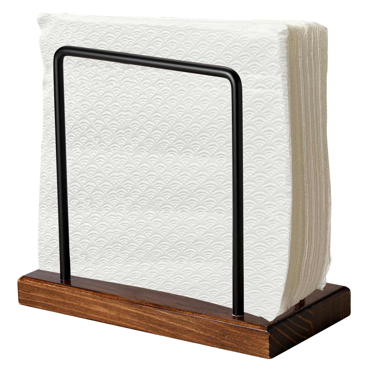 WWW-WOODART Napkin Holder for Table Napkin Holders for Kitchen Napkin Holder Wooden Napkin Holder for Table Rustic Napkin Holder Napkin Holder Standing Brown Napkin Holder Farmhouse Napkin Holder WWW-WOODART