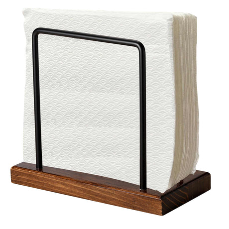 WWW-WOODART Napkin Holder for Table Napkin Holders for Kitchen Napkin Holder Wooden Napkin Holder for Table Rustic Napkin Holder Napkin Holder Standing Brown Napkin Holder Farmhouse Napkin Holder WWW-WOODART