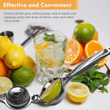 Monkkino Lemon Squeezer, Lemon Squeezer Juicer, Citrus Juicer Handheld, Lemon Juicer, Stainless Steel Juicer Hand Press, Manual Citrus Press w/Zester MONKKINO