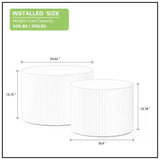 KEVINSPACE Round Coffee Table Set of 2 Nesting Coffee Table Modern for Living Room, Round End Table Set, Wooden Circle Side Table No Need Assembly Accent Furniture for Bedroom Balcony Lounge White KEVINSPACE