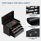 CMFYDAILY 5-Drawers Black Tool Chest, 2-in-1 Mechanic Rolling Tool Box Removable Lockable Tool Storage Cabinet, Metal Tool Cart with Drawers and Wheels for Garage, Workshop CMFYDAILY