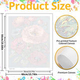 Flowers Paint by Numbers for Adult, Poppy Paint by Numbers Kit for Adults Beginners, DIY Flowers Acrylic Painting on Canvas for Home Wall Art Decor 16x20 Inch Mandun