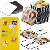Sublimation Magnet Blanks, Personalized Sublimation Blanks Bulk with 20 PCS Larger Square Blanks, 20 PCS Fridge Magnets for Custom Refrigerator Oven Décor Office Calendar DIY Crafts (6 x 6 cm) Cruzix
