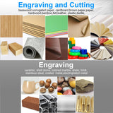 IWECOLOR Laser Engraver Machine 10W Output Power, 72W DIY Laser Engraving Machine 0.06mm High Precision Laser Cutter and Engraver for Wood and Metal, Paper, Acrylic, Glass, Leather etc, 14.9" x 14.9" IWECOLOR