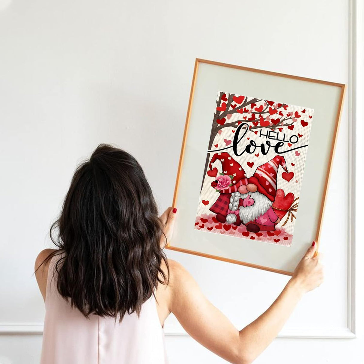 Happy Valentines Gnome Diamond Painting Kits for Adult Beginners,DIY 5D Love Diamond Art Kits Gift, Full Drill Paint with Diamond Dot Gem Art Painting for Home Decor 12x16 inch Semneroy