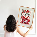 Happy Valentines Gnome Diamond Painting Kits for Adult Beginners,DIY 5D Love Diamond Art Kits Gift, Full Drill Paint with Diamond Dot Gem Art Painting for Home Decor 12x16 inch Semneroy