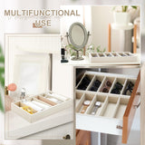 Juexica 2 Pcs Velvet Sunglasses Organizer Tray 6 Grid Sunglass Organizer Velvet Tray Stackable Glasses Display Case for Women Glasses Jewelry Display Watch (Beige) Juexica