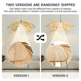 GloMuse Rattan Ceiling Light Rustic Chandelier Boho Pendant Light Wicker Light Fixture Hand-Woven Rattan Hanging Lamp Boho Lamp for Hallway Entryway Kitchen Island Dining Room Bedroom GloMuse