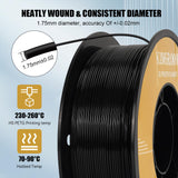 Kingroon High Speed PETG 3D Printer Filament 1.75mm, 3D Printer Rapid Filament for 30-600mm/s Hyper Printing Filament, Dimensional Accuracy +/- 0.03 mm, 10 kg Plastic Spool (22lbs（Mixed Colors） POJECITY