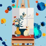 6 Pack Paint by Numbers Kit for Adults Beginners - 10x14 Inch Cat Adult Paint by Number Kits on Canvas, Cat DIY Acrylic Oil Number Painting Kits for Adults, Perfect for Gift Home Wall Decor Offito