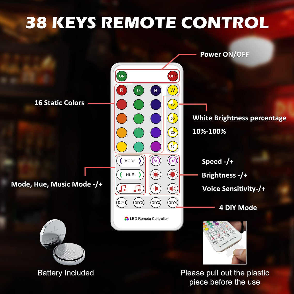 VONCI LED Lighted Liquor Bottle Display Shelf,16-Inch 2-Step Illuminated Bottle Display Shelf Bar Shelves for Liquor Bottles with Remote and App Control for Home Commercial Bar Party Accessories VONCI