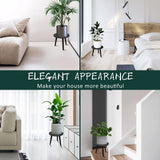Uneedem Indoor Plant Stand Wood Mid Century Plant Stand for Indoor Plants, Modern Plant Table, 8.9" Tall Plant Holder for Flower Pots, Small Round Side Table, End Table Uneedem