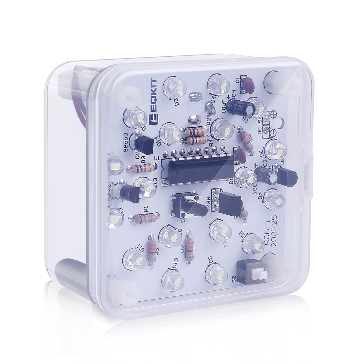 MiOYOOW LED Lamp DIY Kit, Soldering Practice Kit White LED Night Light, Practical Solder Project Kit, DIY Electronics Kit for Beginners, College High School Students and DIYers (18 LED Lights) MiOYOOW