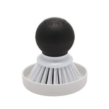 KitchenAid Palm Brush With Dish Tray to Keep Countertops Dry and Clean, Durable Nylon Bristles for Tough Cleaning, Dishwasher Safe, 2-Piece, Black KitchenAid