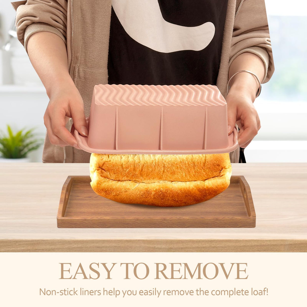 Koolstuffs Silicone Bread Loaf Pan, 2 PCS Rectangular Non-Stick Baking Mold Pans for Oven, Bread, Cake, Easy Release Koolstuffs