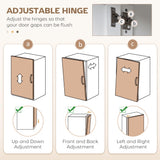 HOMCOM 71" Kitchen Pantry Cabinet, Freestanding Kitchen Hutch with Microwave Stand, 2 Drawers and Adjustable Shelves, Bar Cabinet with Glass and Recessed Doors for Dining Room, White HOMCOM