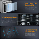 AMZCHEF 21 Inch RV Gas Range Stove 12V. Gas Range Oven for RV Use with 3 Burners, 1.77 Cu.Ft. Capacity Gas Oven, 28,100BTU, Open Flame Configuration, Knob work indicator, Heavy Duty Cast Iron Grates amzchef