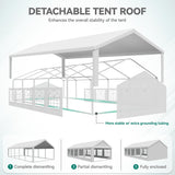 YITAHOME 16x32 ft Party Tent Heavy Duty Wedding Event Shelters Outdoor Upgraded Galvanized Canopy with Large White Roof, Removable Sidewalls & 3 Storage Bags YITAHOME