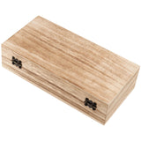 MUKLEI 12PCS Unfinished Wooden Boxes, 7.8 x 3.9 x 1.9 Inches Rectangle Wood Box with Hinged Lids, Small Storage Box for Crafts, Jewelry MUKLEI