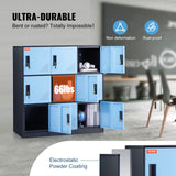 VEVOR Metal Locker for Employees, 9 Doors Storage Cabinet with Card Slot, Employee Lockers with Keys, 66lbs Loading Capacity Office Storage Lockers for Home, School, Office, Gym, Black VEVOR