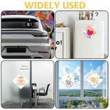 10Pcs Sublimation Blanks Metal Sign, Removable Sublimation Magnet Blanks Metal Sublimation Blanks Bulk with Suction Cup, Sublimation Ornament Blanks for Heat Transfer Home Window Wall Decoration HINGTAI