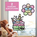 BEARUN Gem Art, Kids Diamond Painting Kit-Big 5D Gem, Arts and Crafts for Girls Ages 6-12, Create Your Own Magical Stickers and Suncatchers - Diamond Art Gift for Girls Ages 6, 7, 8, 9, 10-12, 6-8 BEARUN