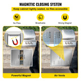 VEVOR Outdoor Kitchen Doors, 30W x 21H Inch, 304 Stainless Steel Double Doors with Vents, BBQ Access Door with 2 Detachable Handles and 6 Hooks, for BBQ Island VEVOR