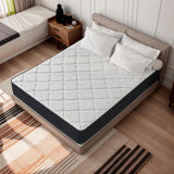 10" Queen Mattress, 10 Inch Hybrid Mattress with Comfort Support Memory Foam, Pressure Relief and Motion Isolation, Medium Firm, Mattresses in A Box AYJOIR