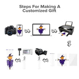 FASTSUB 6 Pack Glow in the Dark Sublimation Tumblers 20 oz Blank Bulk Luminous Cups Straight Stainless Steel Double Wall Vacuum Insulated with Lids and Straws for Tumbler Heat Press White Turn Blue FASTSUB