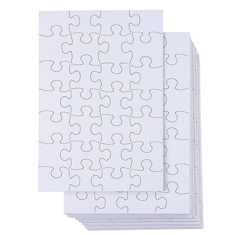 Juvale 48 Sheets Blank Puzzles to Draw On Bulk – 6x8 inch Make Your Own Jigsaw Puzzle for Kids Crafts Projects (28 Pieces Each) Juvale