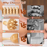 KQXTOKTY Wood Therapy Tools for Body Shaping,8 in 1 Wood Therapy Massage Tools,Wooden Gua Sha Tools,Lymphatic Drainage Massager,Maderoterapia kit,Wooden Massager Roller Rope for Body Shaping KQXTOKTY