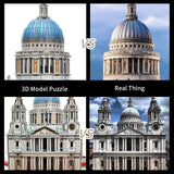 CubicFun 3D Puzzle - Large Saint Paul's Cathedral 3D Puzzles for Adults - Half-Opening Architecture, Enjoy Interior Views - Anniversary/Wedding/Souvenir/Birthday/Christmas/Teacher Gifts - 643 Pieces CubicFun