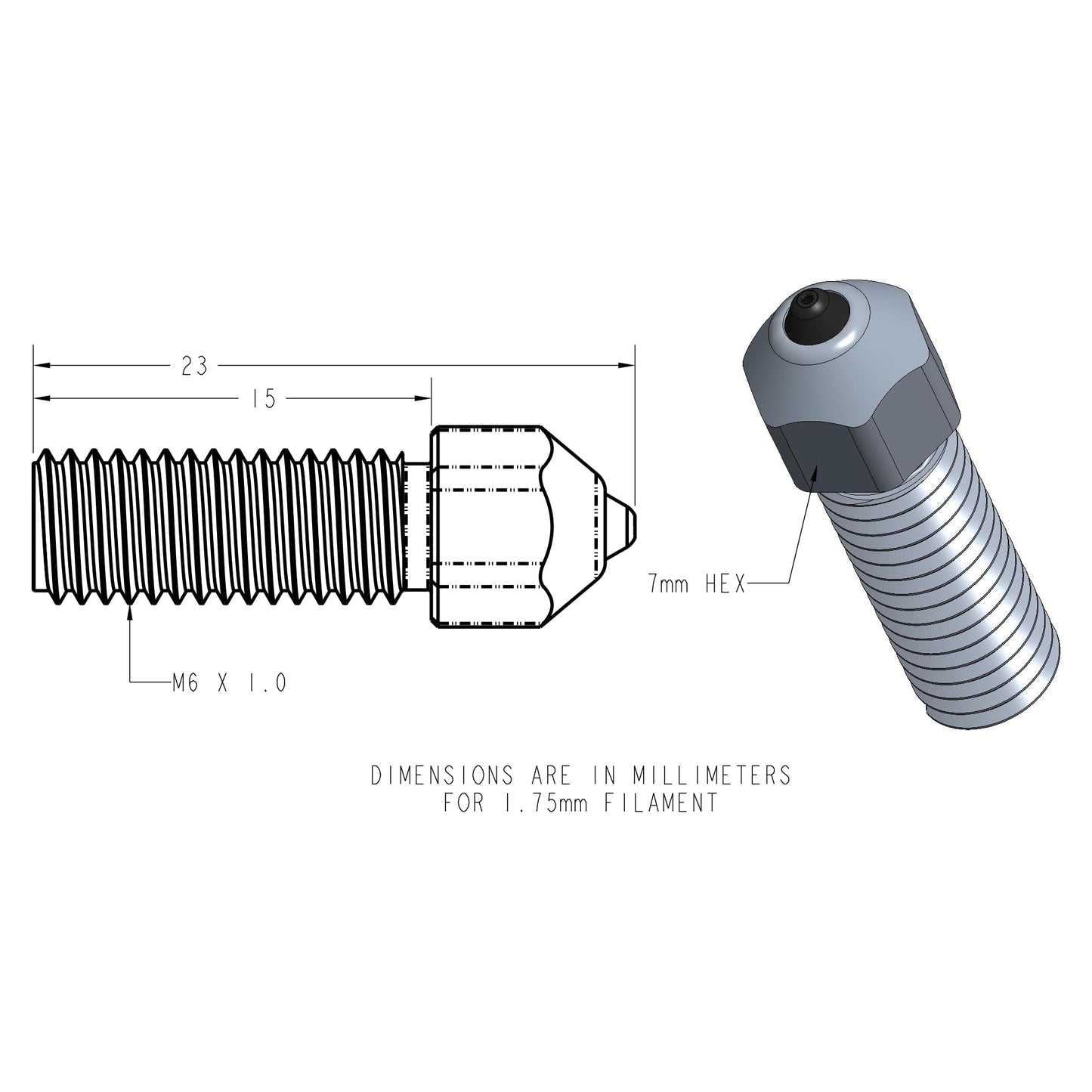 Diamondback Nozzles – Original K1, K1 Max, and CR-M4 Compatible – Polycrystalline Solid Diamond Tip 3D Printer Nozzles, Improved Extrusion, Any Filament, Long Life, Wear Resistant, USA Made ( - WoodArtSupply