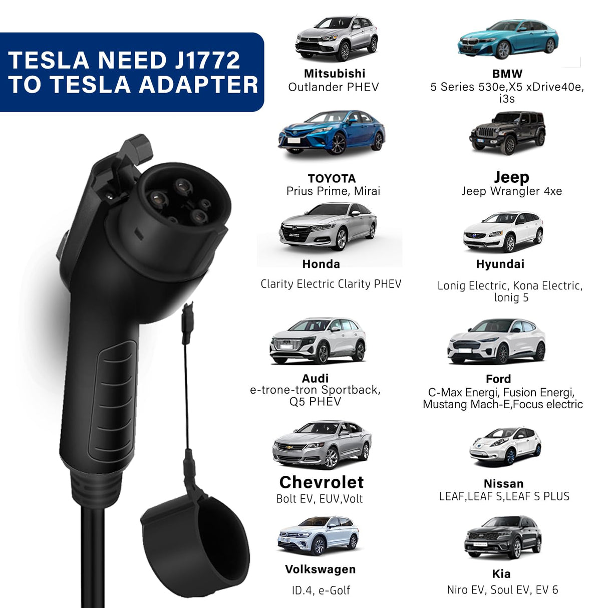 AplysiaTech Level 1+2 EV Charger, 16Amp 110-240V, Portable SAE J1772 Electric Car Charger, Plug-in EV Charging Station for Home,21 Ft Level 2 Charger Cable NEMA 6-20Plug(Tesla Need Adapter) AplysiaTech