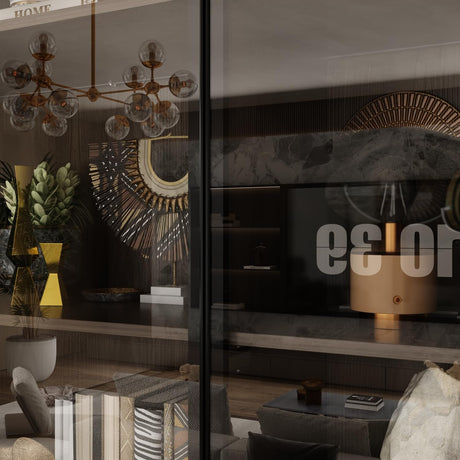 Homsee 63”W Storage Display Cabinet Curio Cabinet with Light & Pop-up Glass Doors, Bookcase with 5-Tier Shelves & 3 Drawers for Living Room/Home Office, Dark Brown (63”W x 15.7”D x 78.7”H) Homsee