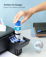 Hiipoo Compatible Refill Ink Bottle Replacement for Epson 502 (Not for Sublimation) for ET-2750 ET2720 ET-2803 ET-2800 ET-3750 ET-4750 ET-3760 ET-4760 ET-2850 ET-4800 ET-3700 ET-15000 Printer Hiipoo