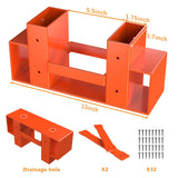 Mr IRONSTONE Firewood Log Storage Rack Bracket Kit, Adjustable Wood Rack Length Based on the Amount of Wood, for Outdoor Indoor Patio Deck Metal Log Holder Outdoor Tools with 34 Accessories Orange Mr IRONSTONE