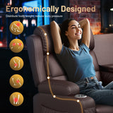 3-Seater Loveseat Recliner Sofa, Home Theater Seating Reclining Couch with Flip Middle Backrest, RV Wall Hugger Sleeper Sofa with Massage, Dawer & Cup Holders, 150° Recline for RV & Living Room TOMOSLTER