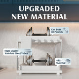 VERIFOST 2 Pack Under Sink Organizers and Storage, Double Sliding Kitchen Cabinet Organizer, 2 Tier Height Adjustable Countertop Organizer for Kitchen Bathroom Laundry, White VERIFOST