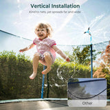Lyromix Trampoline Accessories Kit, Trampoline Sprinkler, 50FT Solar Lights and Stakes, Non-Damaging to Net, Features 8 Light Modes, Compatible with 8 10 12 14 15 16FT Trampolin Lyromix