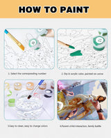 igoodom Jesus Paint by Numbers for Adults - Christian Paint by Numbers Kits on Canvas for Beginners DIY Potted Acrylic Oil Painting Art Crafts Set for Home Decor Wall Art 16x20in igoodom