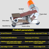 Hiqalty Mini Belt Sander - 15 Degree Knife Sharpener Electric Bench Grinder Sanding Machine, 7 Adjustable Speed Table Top Grinder Polisher for DIY Woodworking, Metal, Knife Making (Plus Kit) Hiqalty